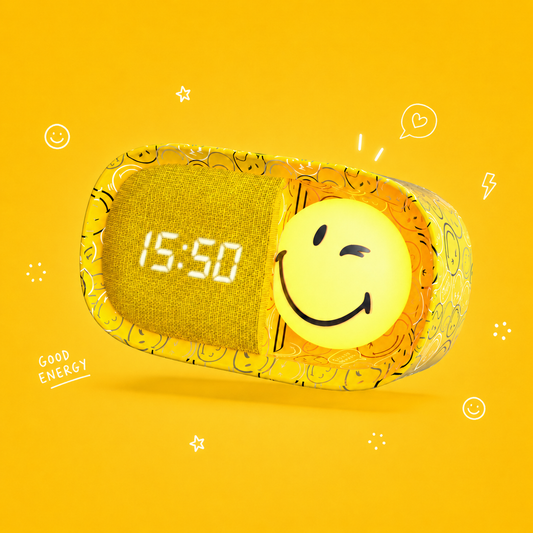 SMILEY DREAMY CLOCK - Jaune