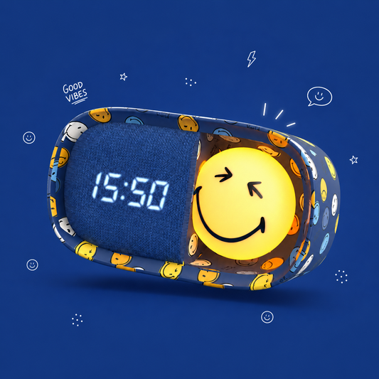 SMILEY DREAMY CLOCK - Bleu