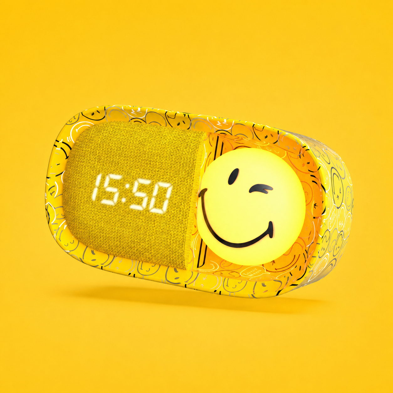 SMILEY DREAMY CLOCK - Jaune
