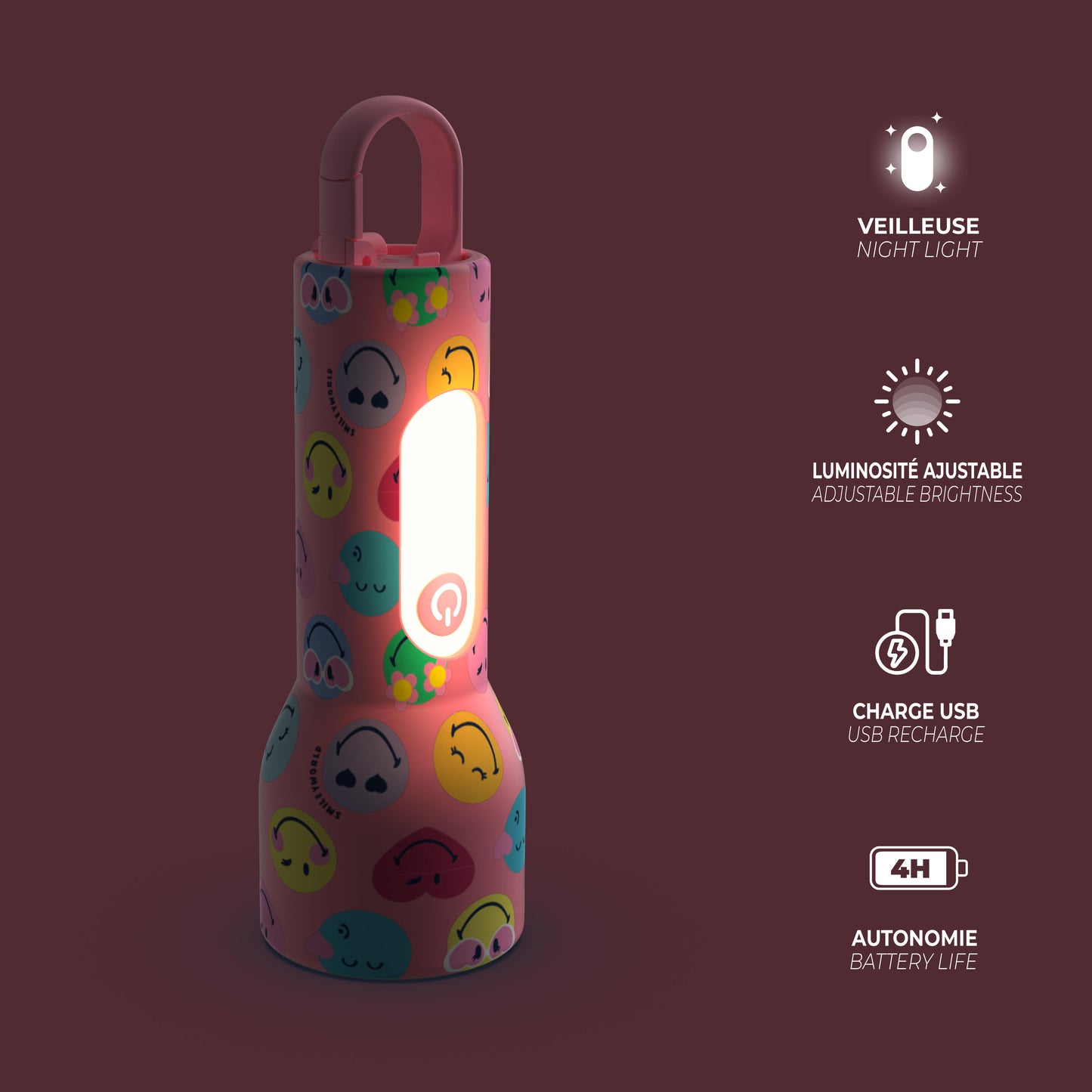 GLOWY SMILEY - ROSE