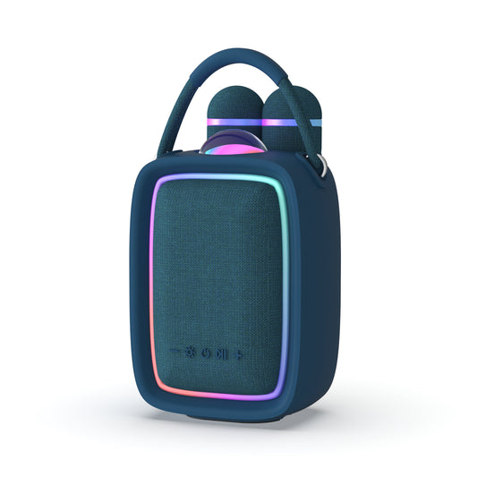 Enceinte & Karaoké Lumineuse - SINGY PARTY Bleu Navy